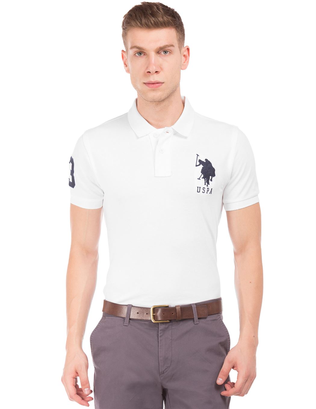 U.S. Polo Assn. Men Casual Wear White T-Shirt